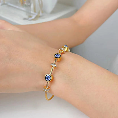 Evil Eye Cable Cuff