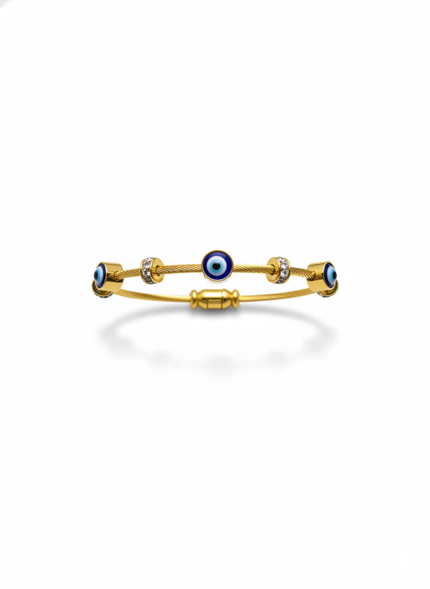 Evil Eye Cable Cuff