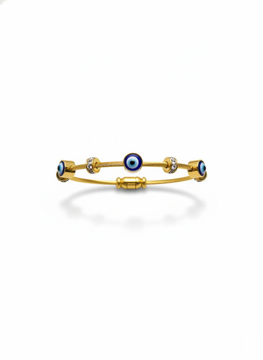 Evil Eye Cable Cuff