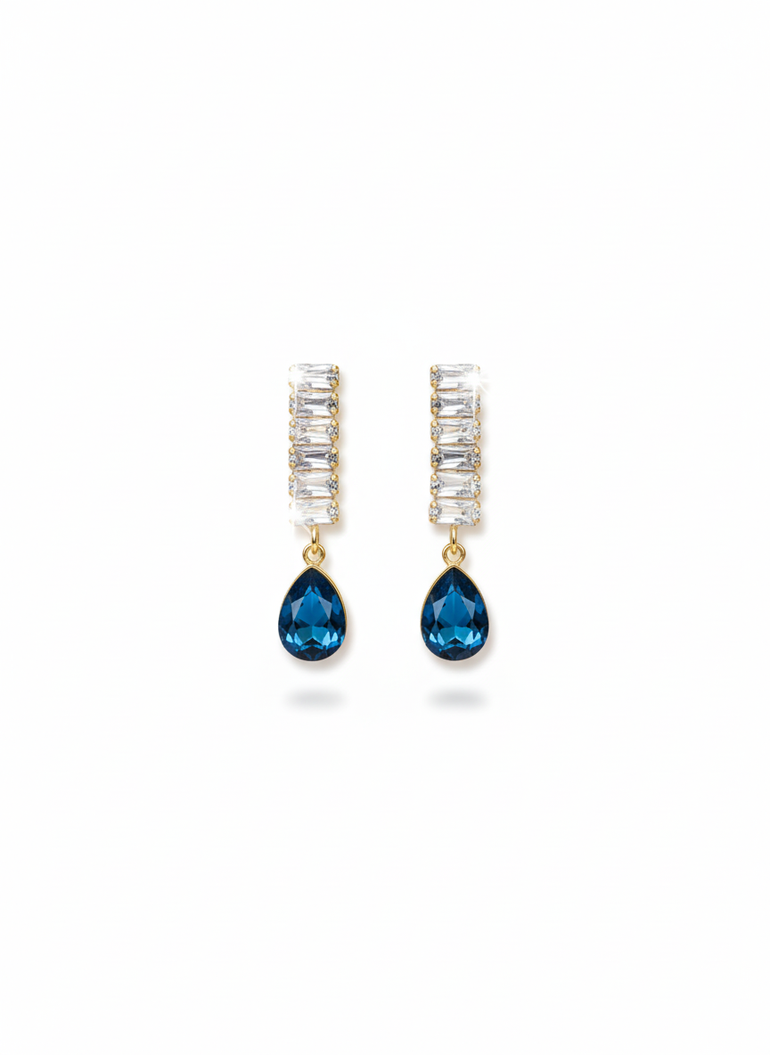 sapphire-blue drop